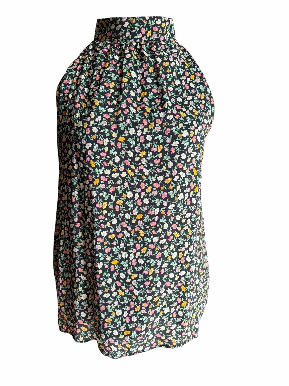 Black Floral Halter Camisole